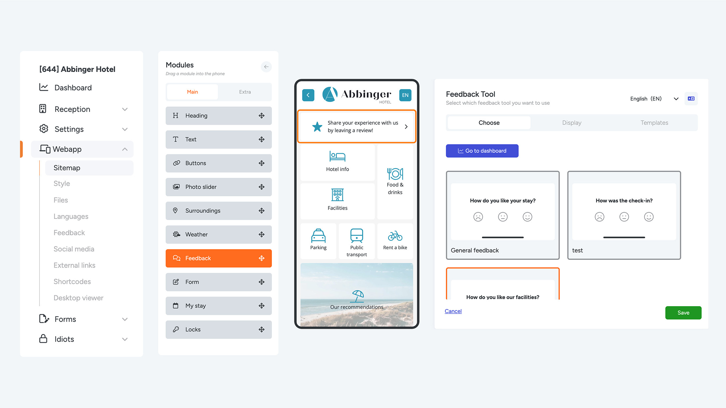 Afbeelding 2 -  In de (web)App plaatsen