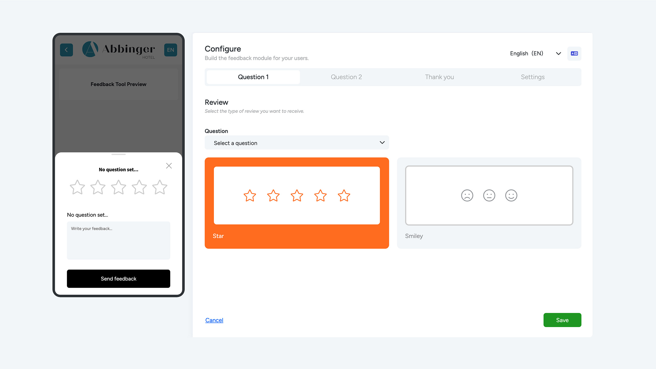 Afbeelding 5 - Nieuwe feedback aanmaken