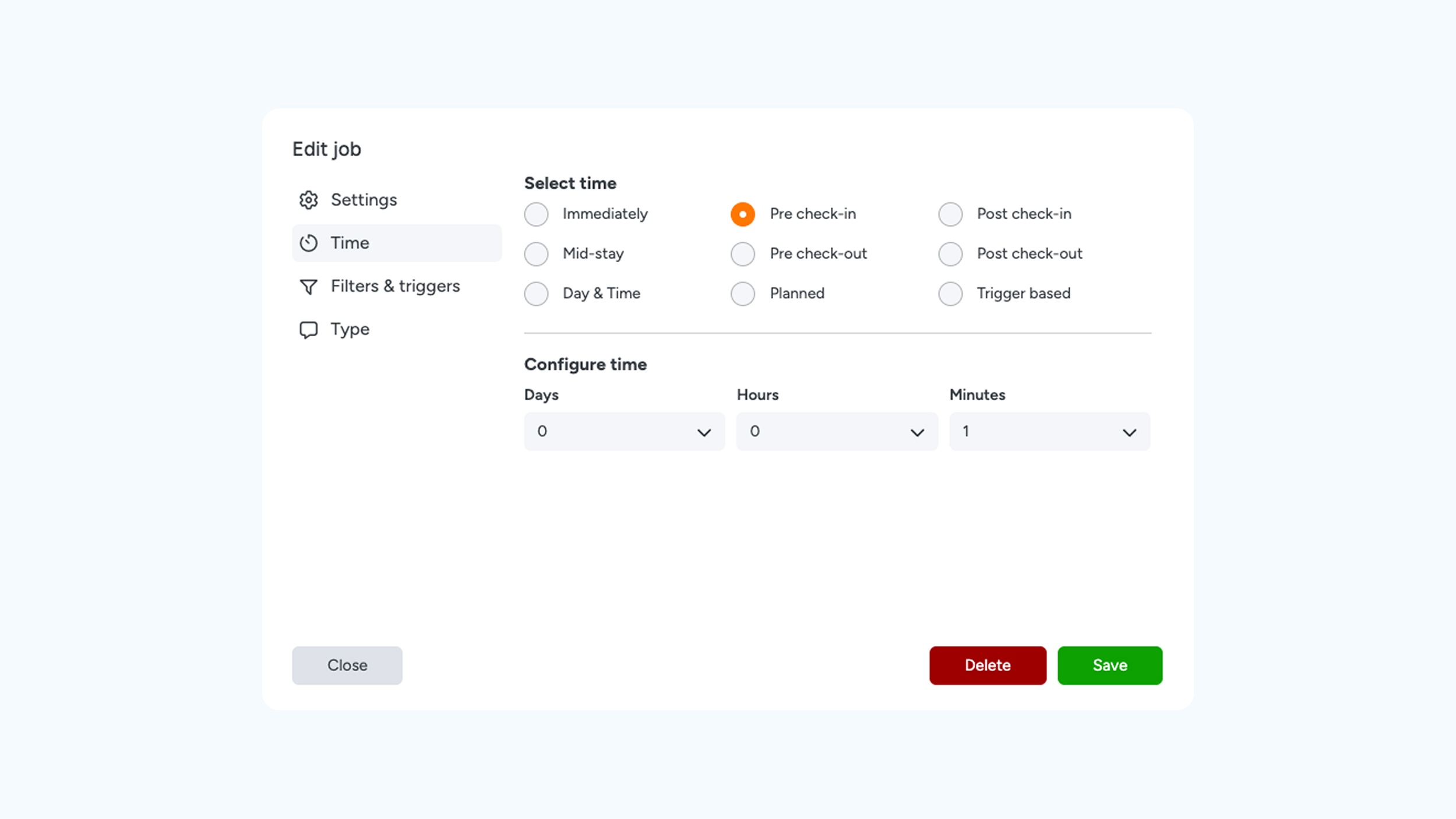 Afbeelding 4 - Tijd - Vóór de check-in