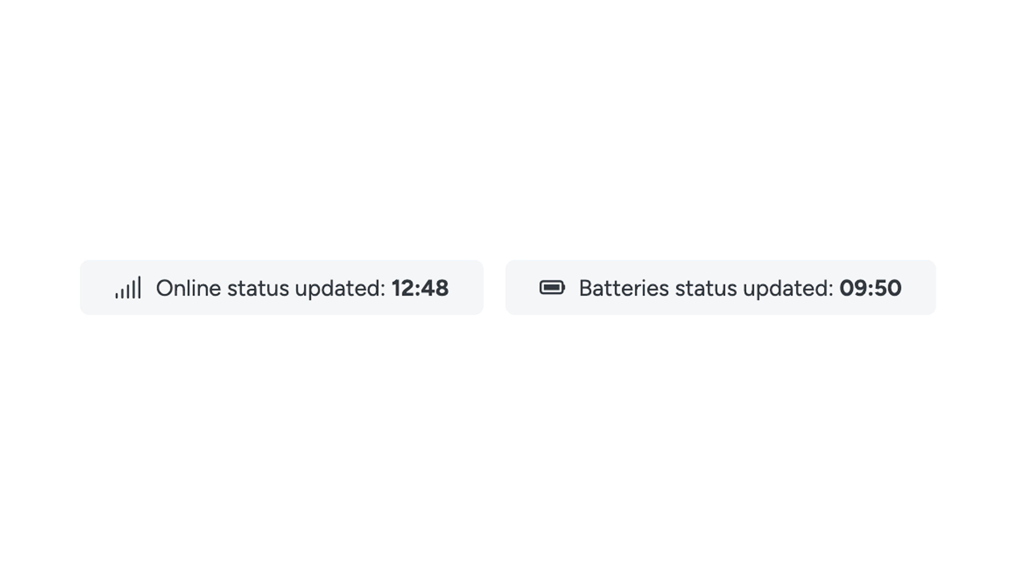 Afbeelding 1 - Online status geupdate / batterijstatus geupdate