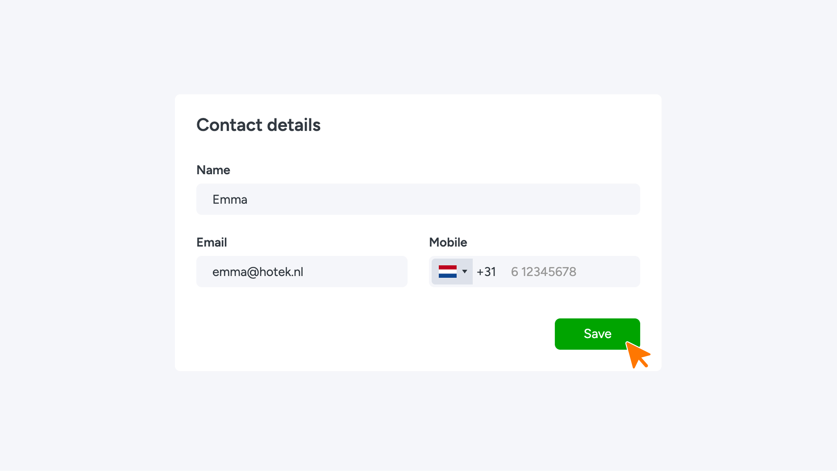 Image 2 - Settings - Contact details