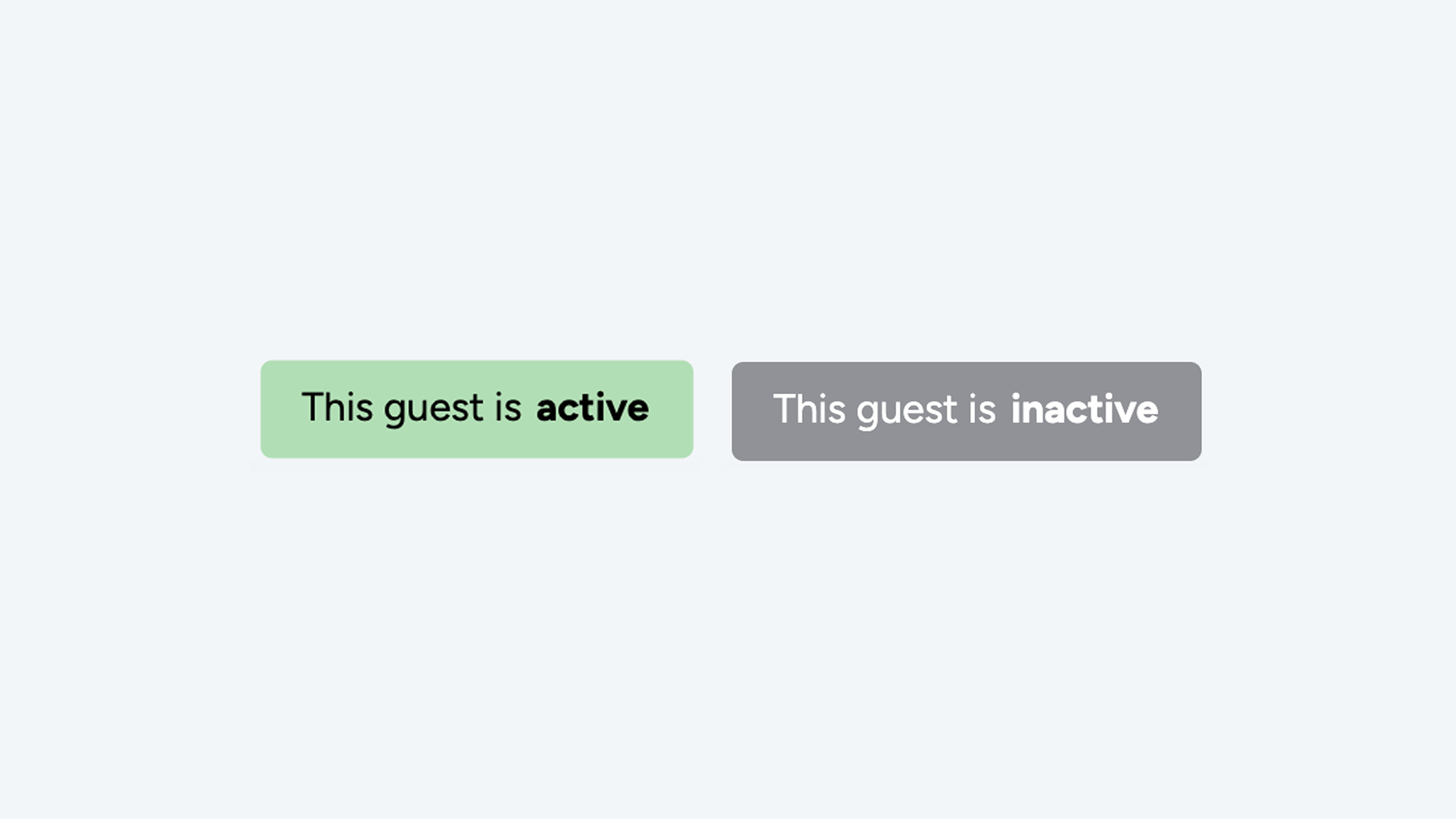 Afbeelding 2 - 'Active' en 'Inactive' label