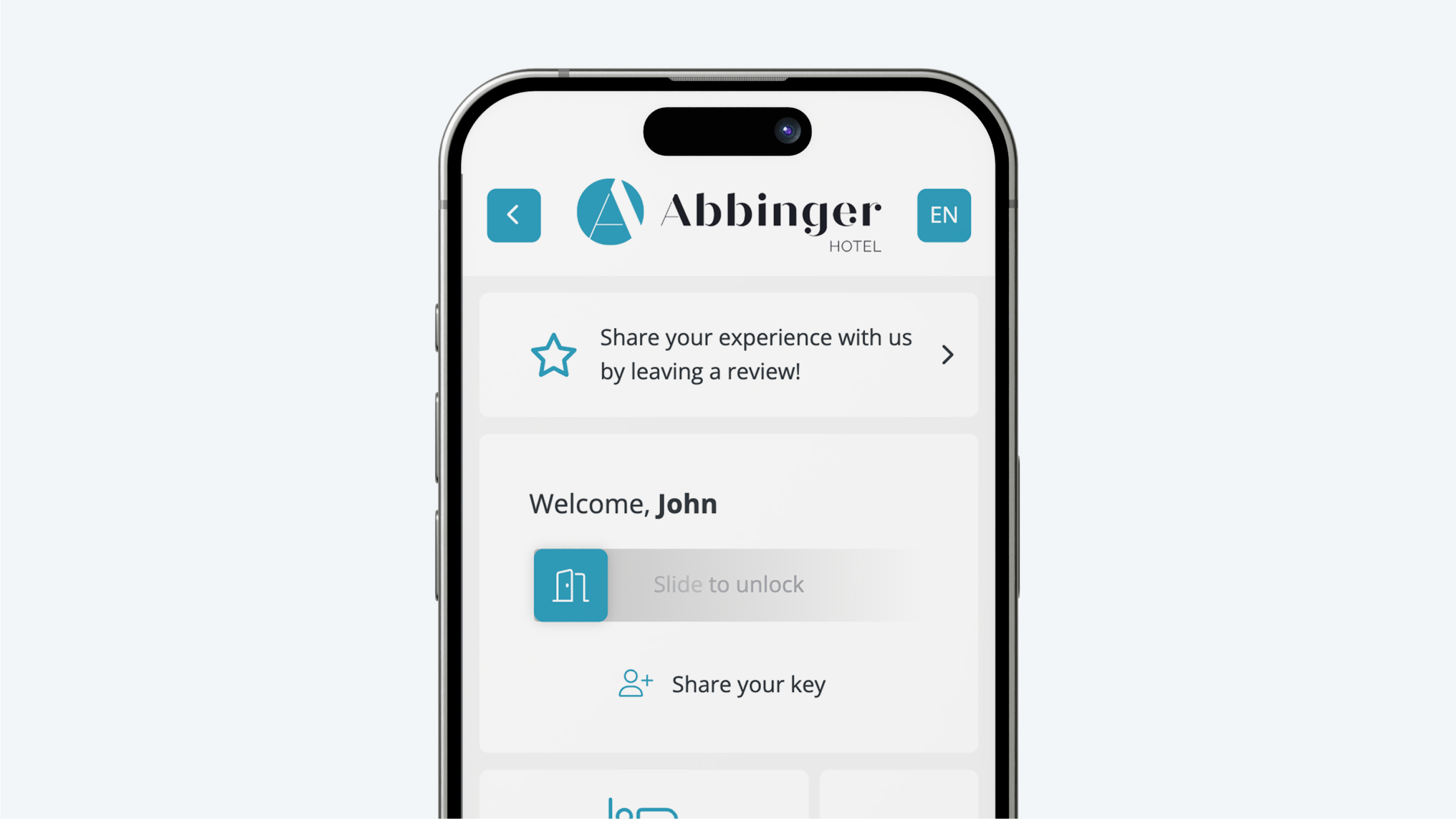 Afbeelding 1 - WebApp met deur-slider (gebruiker heeft een cookie op zijn telefoon)