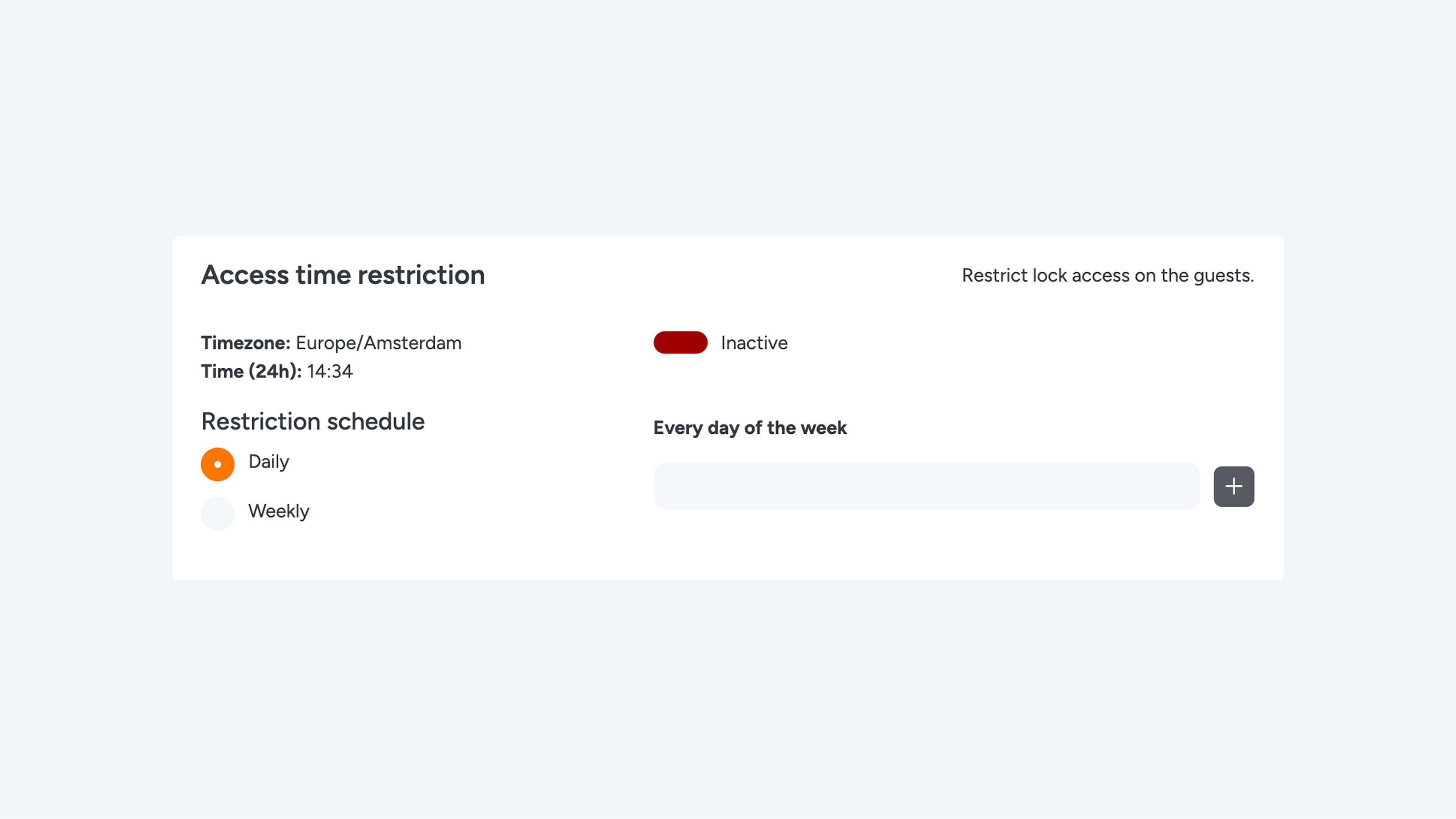 Afbeelding 3 - Access time restriction