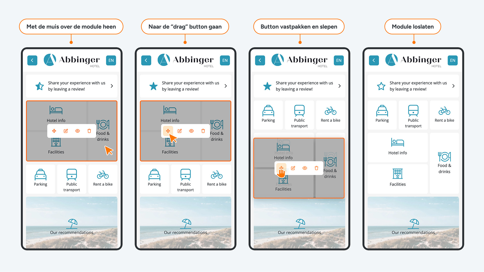Afbeelding 2 - Een module verplaatsen