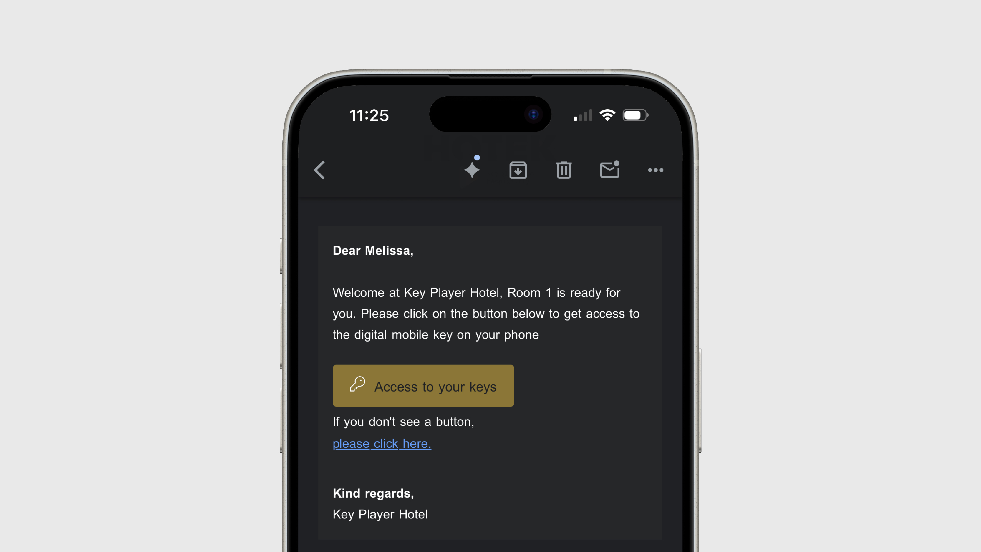 Afbeelding 4 - E-mail met sleuteltoegang