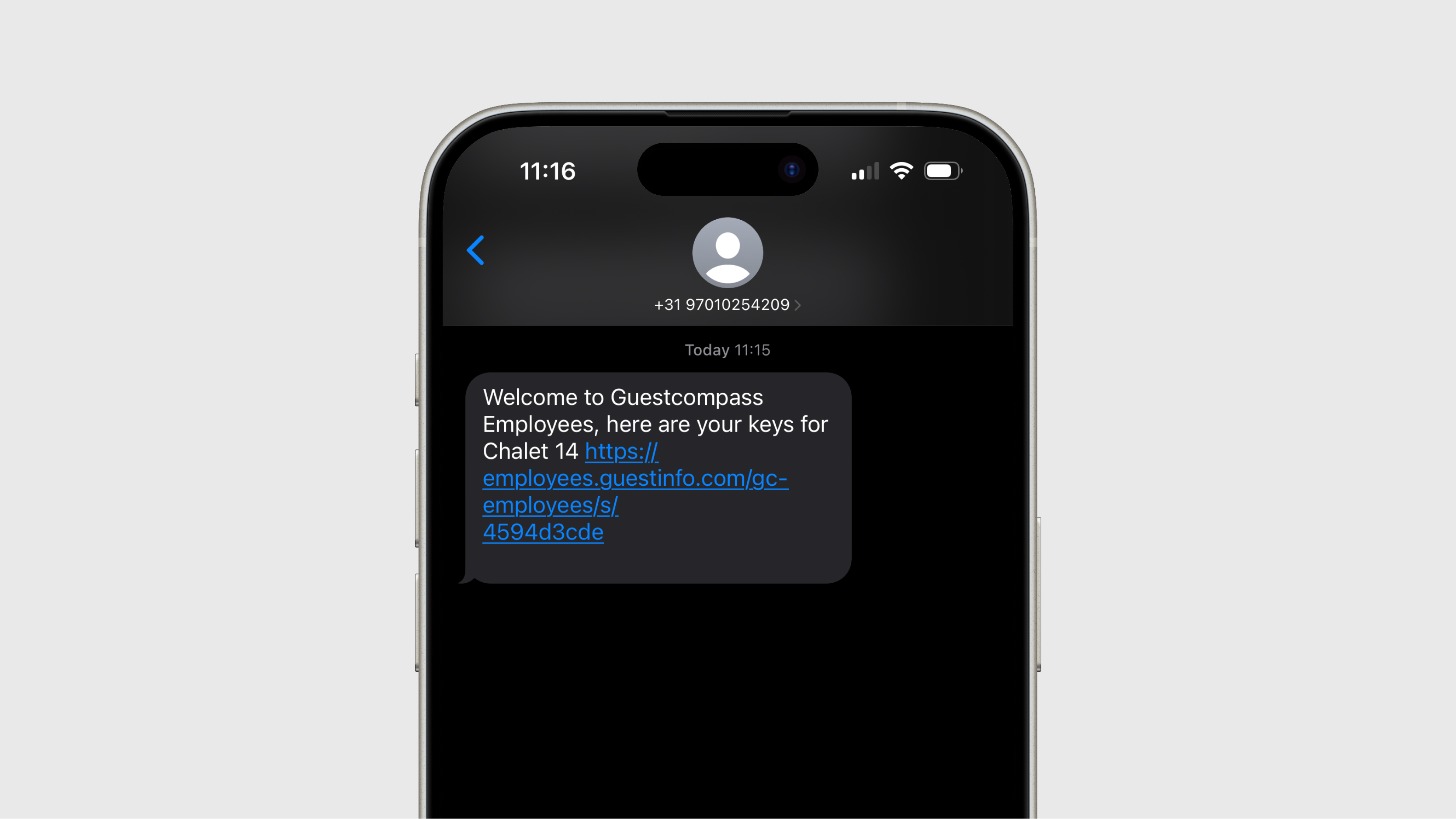Afbeelding 5 - SMS met sleuteltoegang