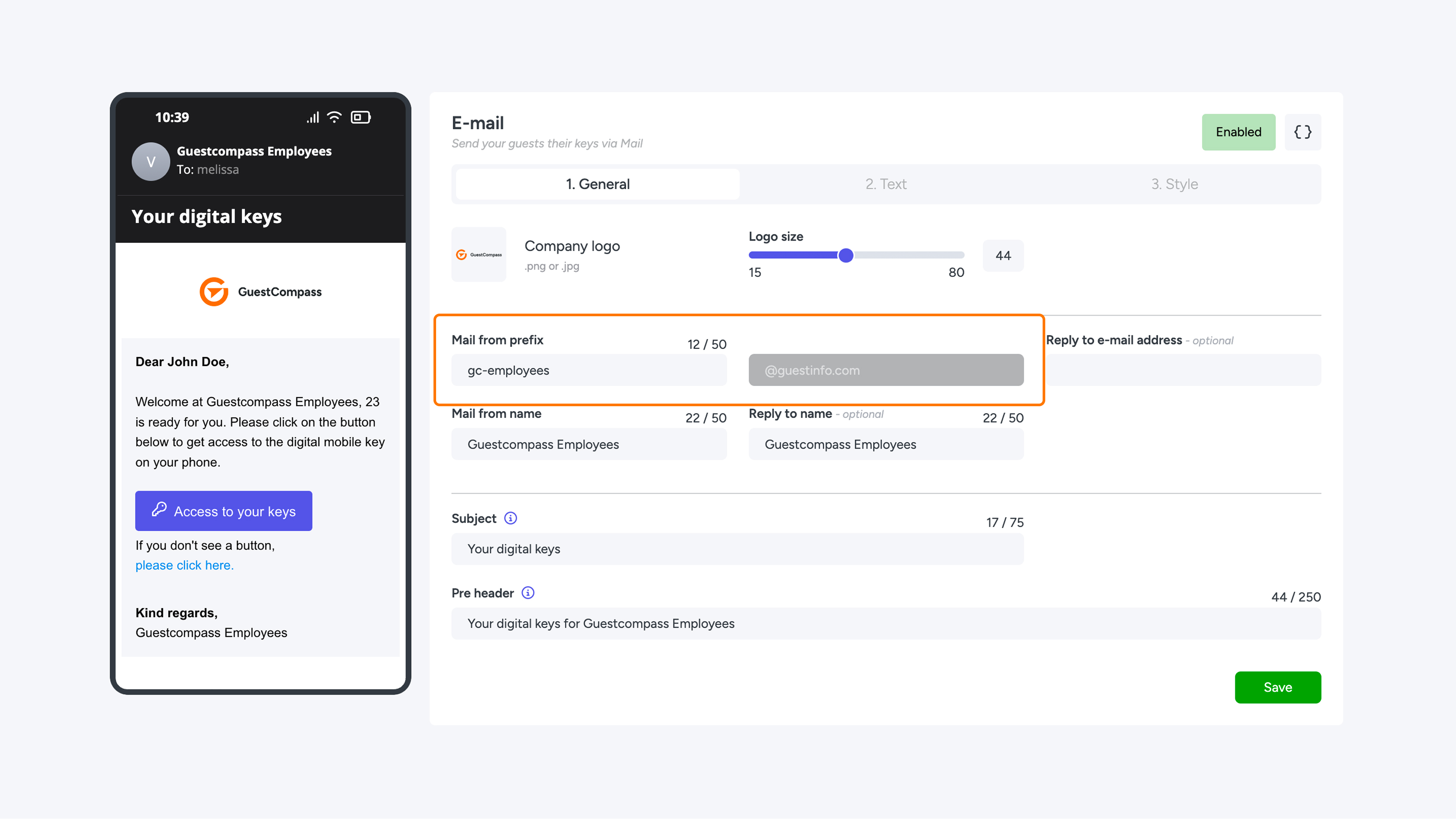 Afbeelding 4 - Mailadres in Connect