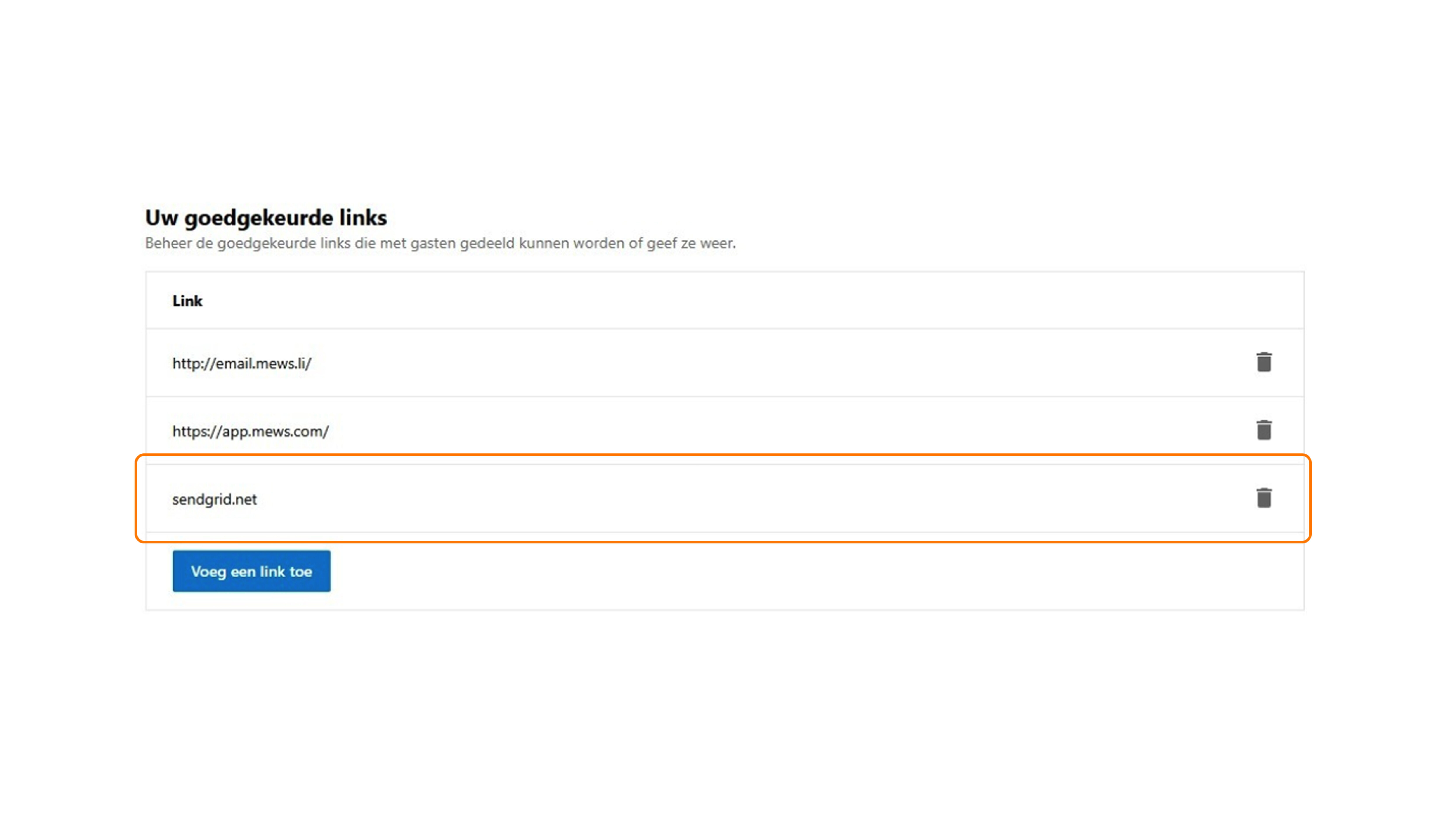 Afbeelding 2 - Goedgekeurde links