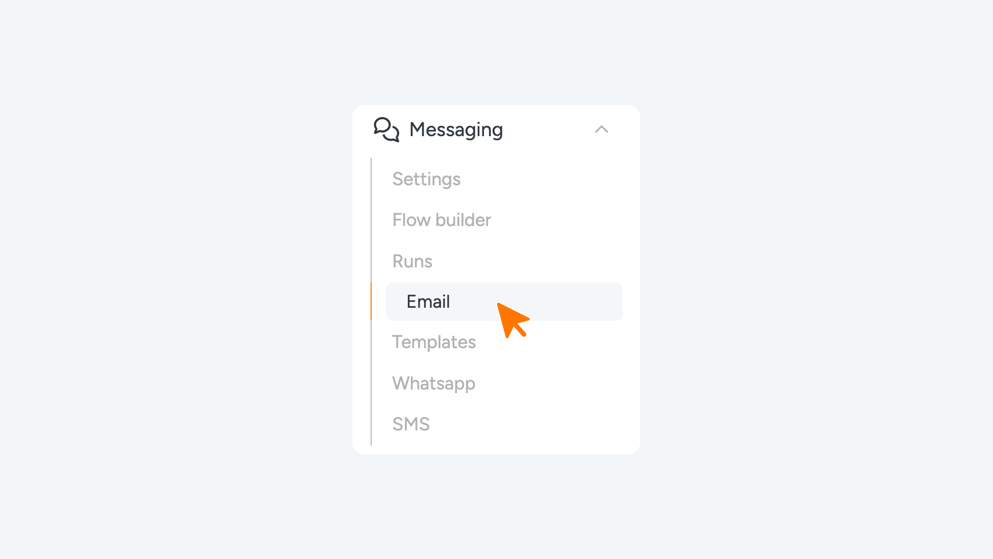 Afbeelding 3 - Messaging > E-mail menu