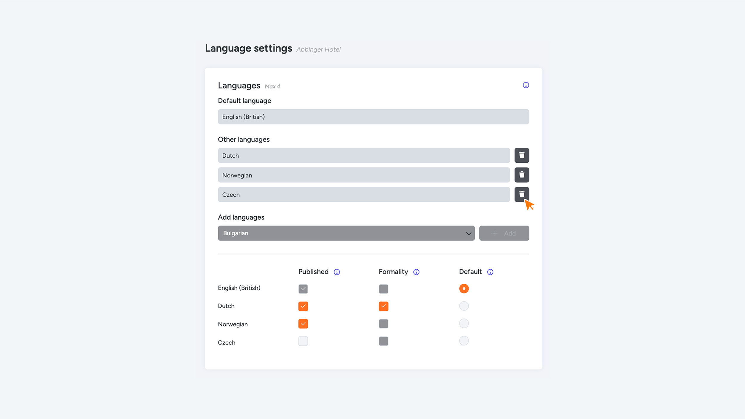 Adding languages