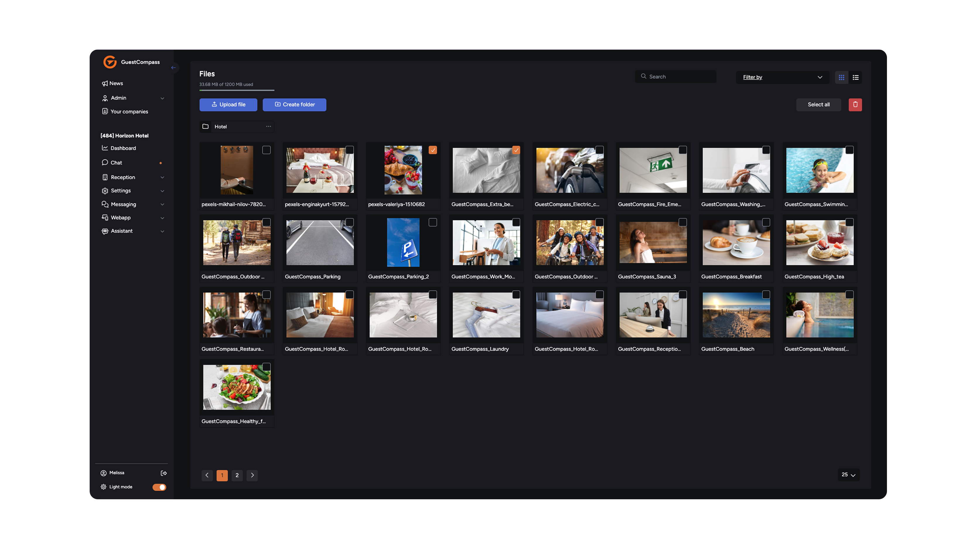 Afbeelding 2 - Donker thema in Connect