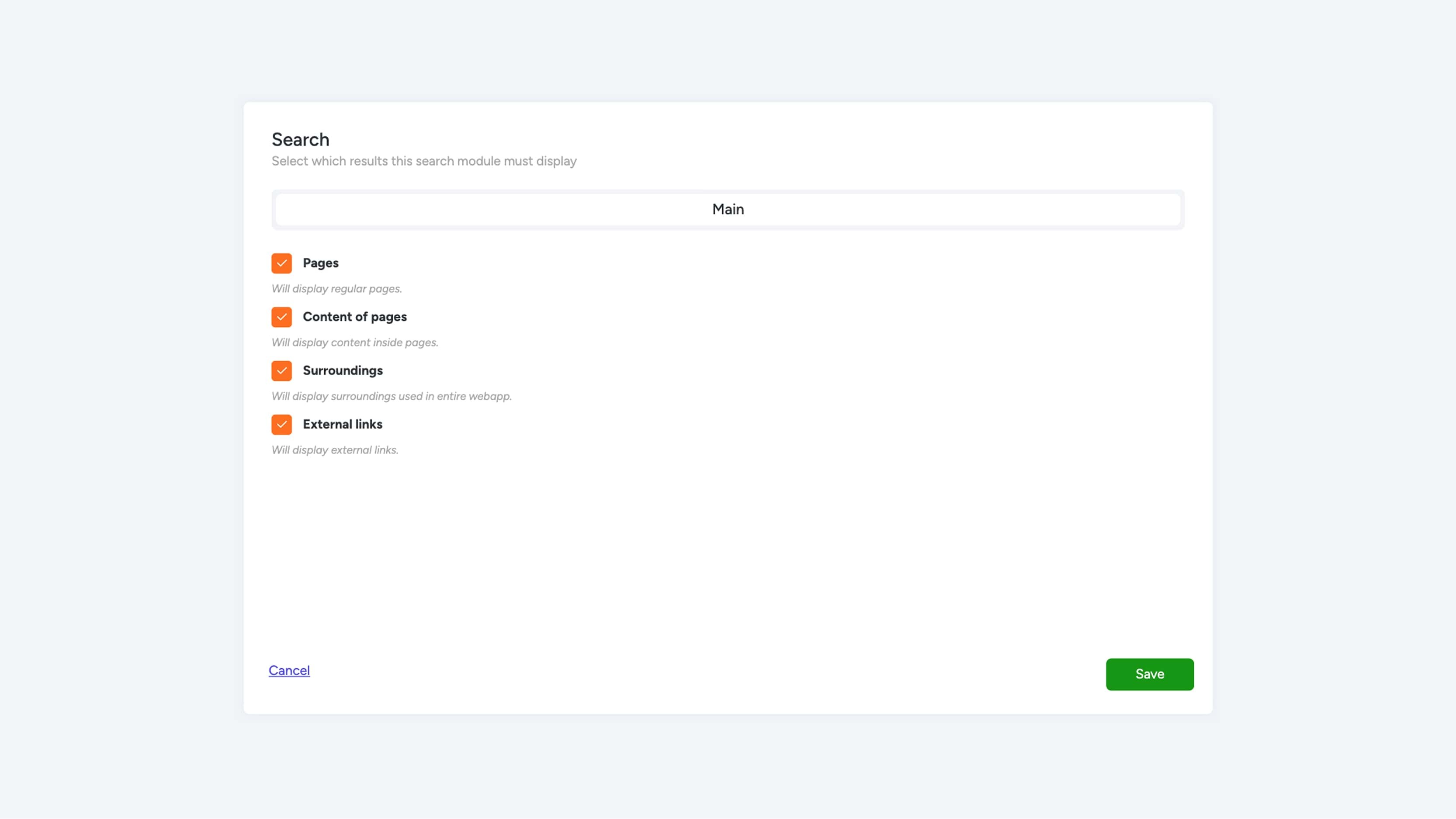 Image 2 - Settings in the module
